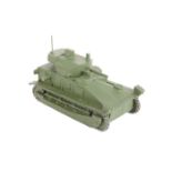 Dinky Toys Vickers Medium Tank 151a. In matt olive green with rotating turret, complete with