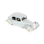 French Dinky Toys Citroen 11BL saloon 24N. In grey with grey ridged wheels and white tyres and black