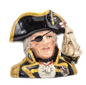 A Royal Doulton “Character Jug of the Year”, head and shoulders of “Vice Admiral Lord Nelson”, the