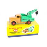 Dinky Toys Commer Breakdown Lorry 430. Cab and chassis in tan with mid green rear body and jib, ‘