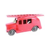 Dinky Toys Streamlined Fire Engine 25h. In bright red with red tinplate ladder, complete with