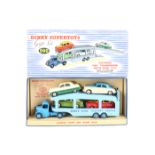 A Dinky Supertoys Gift Set 990 Pullmore Car Transporter with Four Cars. Comprising a Bedford
