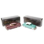 2 Brooklin white metal models. BRK34 1954 Nash Ambassador in metallic maroon with light brown