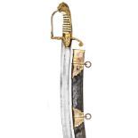 An early 19th century Irish Militia officer’s presentation sword of the Creggan Infantry, curved,