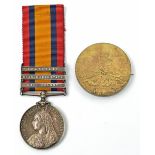 QSA 3 clasps CC, OFS, Trans (1528 Tpr E Sanderson S.A.C.) EF, with an AE medallion showing angel