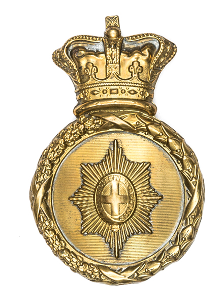 An Other Rank’s 1816 (Regency) pattern brass shako badge of the Coldstream Guards, applied Star of