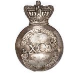 An officer’s 1816 (Regency) pattern shako badge of The 91st (Argyllshire) Regiment, bearing silver