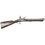 A good quality small French flintlock blunderbuss, c 1800, made for the tourist market, 25¾”