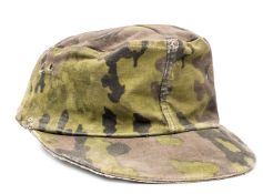 A rare Waffen SS camouflaged ski cap. Some wear Plate 6
