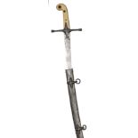 An early Victorian officer’s mameluke hilted sword of the Northumberland and Newcastle Yeomanry
