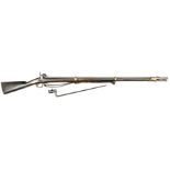 A good Russian Crimean War period 12 bore percussion musket, 58” overall, barrel 42½” with small