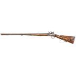 A fine German double barrelled 20 bore flintlock sporting gun, by “Wittemann in Giessen”, c 1790,