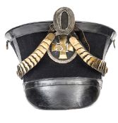 An Imperial German “bell topped” Landwehr shako, with circular badge of the 51st (4th Lower