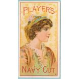 Player Advertisement card (1893-94), same beauty picture as previous different back, Near VGC. See