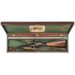 A cased double barrelled 20 bore percussion sporting gun, by Charles Moore, 772 St James’s Street,