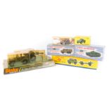 12 Dinky/French Dinky Military. Army Water Tanker (643), Field Artillery Tractor (688), late issue