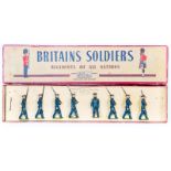 Britains Royal Air Force Marching at the Slope No.2073. 1953-59 8 figures Officer and 7 Personnel