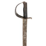 A P1859 Naval cutlass bayonet, slightly curved flat blade 26¼” (tip slightly rounded), “A & E