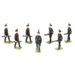 Britains Kings Royal Rifle Corps (KRRC) from set No.2072. 7 figures including Officer with sword,