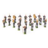 Britains Band of the Royal Marines probably from set No.1288. 21 figures including Band Master, bass