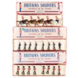 3 Britains Sets. Parachute Regiment set 2092. Comprising Officer with sword drawn with 7 soldiers,