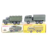 2 French Dinky Toys Army Vehicles. Camion Militaire Berliet Tous Terrains (818) and a Camion