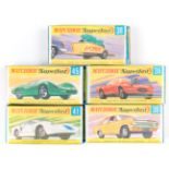 5 Matchbox Superfast. Opel Diplomat (36) in metallic yellow gold with white interior. Draguar (36)