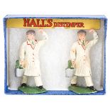 A set of Hornby Series ‘Halls Distemper’ figures. Comprising two painters in white coats and