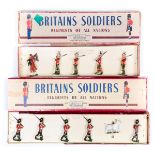 2 Britains Sets. Royal Welch Fusiliers from set 74. Comprising a Farrier with axe, 4 Fusiliers