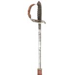 A Geo V officer’s dress sword of the Grenadier Guards, slender blade 32½”, by “E Smith, 5 Boyle