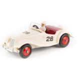 Dinky Toys M.G. Midget (108). In cream with maroon interior and red wheels, RN28. Complete with