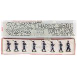 Britains Royal Marine Artillery set No.35. Early examples C.1908, 8 figures, Officer and 7 Marines