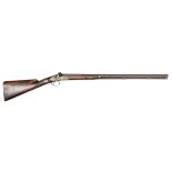 A good quality 18 bore percussion sporting gun, 46” overall, 3 stage twist barrel 30”, the octagonal