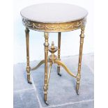 A 19th Century French gilt wood table. H71cm