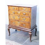 A part Georgian chest on stand. W100cm D45cm H125cm