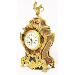 A French 19th Century boulle mantel clock, the striking movement stamped Vincenti & Cie Medaille D'