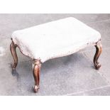A Victorian stool (in need of restoration). L69cm