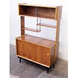 A 1950s Queensland walnut room divider. W96cm D43cm H147cm