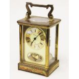 A Rapport 8 day brass carriage clock. H19cm. Condition - appears to be working but no sold with