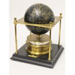 The Royal Geographical Society World Clock. H27.5cm. Condition - ticking and appears to be working