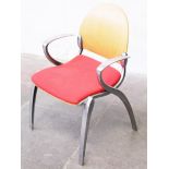 A Post Modern aluminium and beech chair by Sedus. H87cm