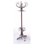 An Early 20th Century bentwood coat stand. H207cm