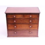 An apprentice chest of mahogany drawers circa 1900. W33cm D19cm H27cm