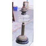 A Victorian oil lamp. H54cm