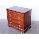 A Georgian style mahogany chest of drawers. W91cm D51cm H82cm