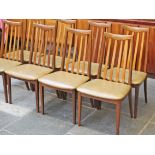 A set of eight G-Plan teak dining chairs. H91cm.