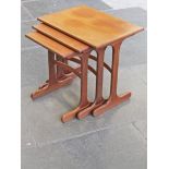 A Danish style teak nest of tables.