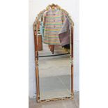 An Art Deco mirror. 114cm x 46cm.