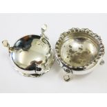 A pair of hallmarked silver salts.