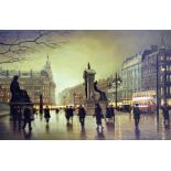 After Steven Scholes, "Piccadilly Manchester 1928", limited edition print no 156/300, 50cm x 33cm,